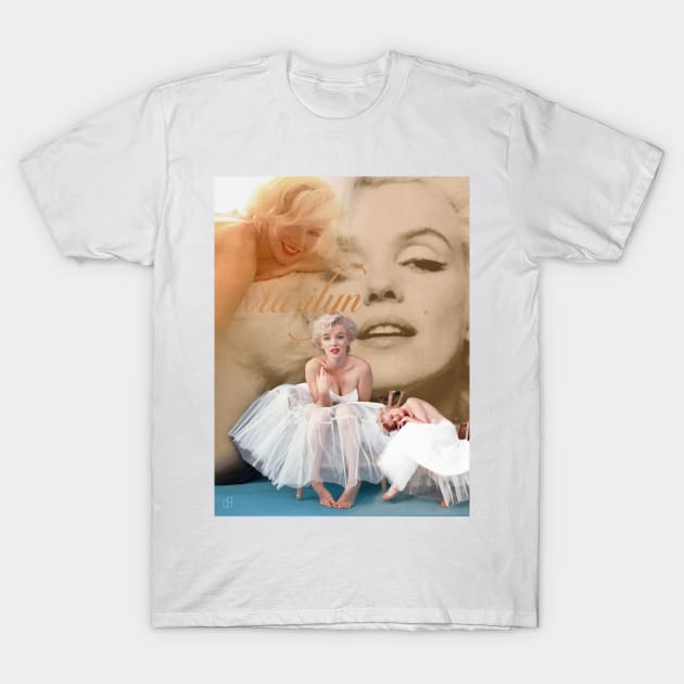 Marilyn Collage Portrait T-Shirt by Dez53